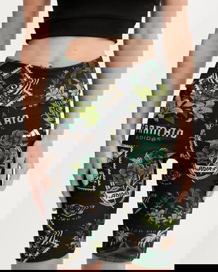 adidas pantaloni scurți culoarea negru, cu imprimeu, high waist, JM8346