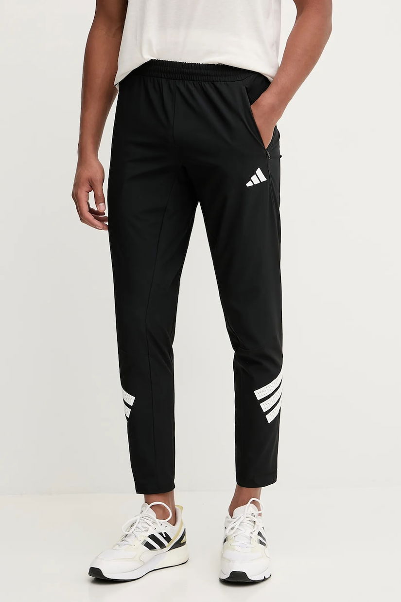 adidas Performance pantaloni de antrenament GYM+ culoarea negru, cu imprimeu, JC5230