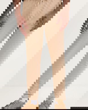 adidas pantaloni de trening 3-Stripes culoarea bej, uni, JX3336