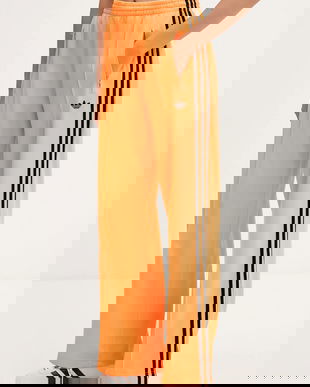 adidas Originals pantaloni de trening Firebird culoarea portocaliu, cu imprimeu, JY2694