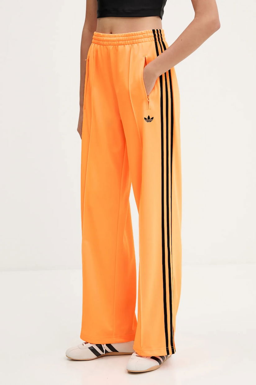 adidas Originals pantaloni de trening Firebird culoarea portocaliu, cu imprimeu, JY2694