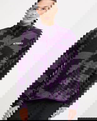 adidas TERREX hanorac în aer liber Multi culoarea violet, cu imprimeu, JN0996