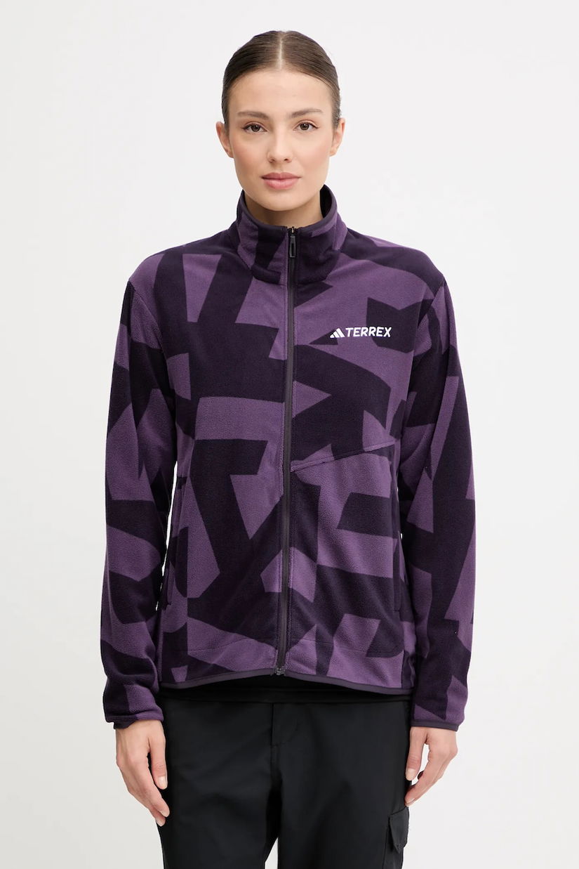 adidas TERREX hanorac în aer liber Multi culoarea violet, cu imprimeu, JN0996