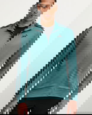 adidas Performance hanorac de antrenament Train Essentials culoarea verde, cu imprimeu, JW7498