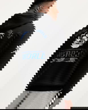 adidas Originals bluză Graphic Hoodie culoarea negru, cu glugă, cu imprimeu, JX3058