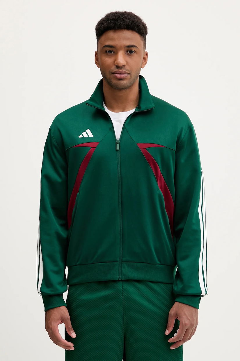 adidas bluză Tiro culoarea verde, cu imprimeu, JN2580