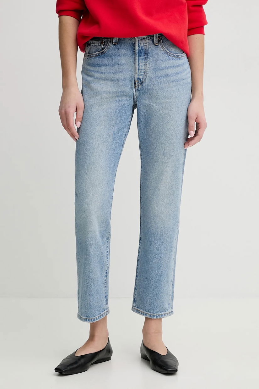 Levi's jeans 501 CROP LIGHTWEIGHT femei high waist, A8746