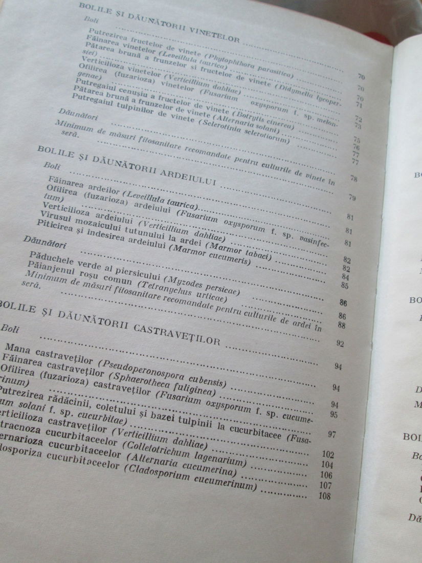 1974 Bolile si daunatorii din culturile de legume protejate