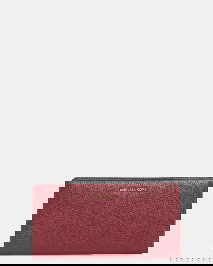 MICHAEL Michael Kors portofel de piele BRYANT culoarea bordo, 32S5GYTP3L