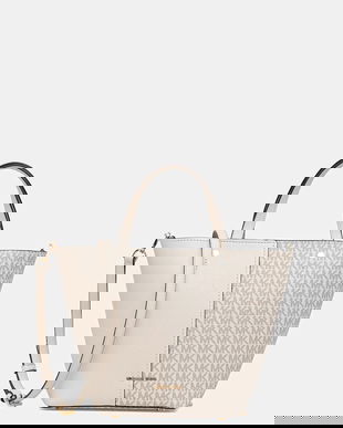 MICHAEL Michael Kors poșetă FLORA culoarea bej, 30T5GFFT2B