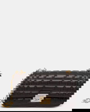 MICHAEL Michael Kors geantă de piele TRIBECA culoarea maro, 30R4G2RL7L