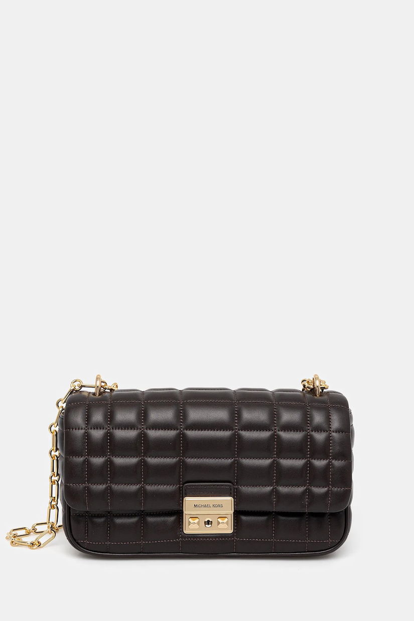 MICHAEL Michael Kors geantă de piele TRIBECA culoarea maro, 30R4G2RL7L