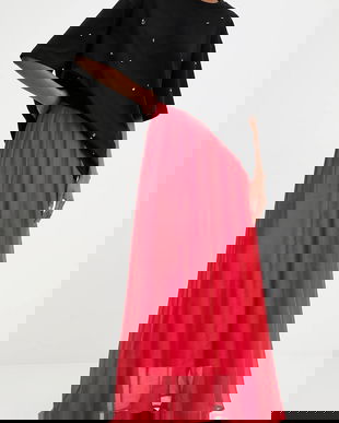 Answear Lab fusta culoarea roz, maxi, evazati