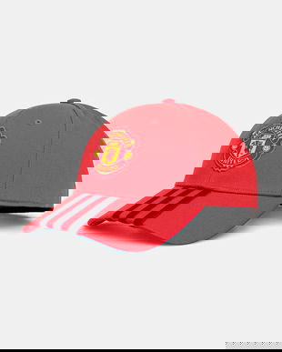 adidas Performance șapcă de baseball din bumbac MANCHESTER UNITED culoarea roșu, JM3052