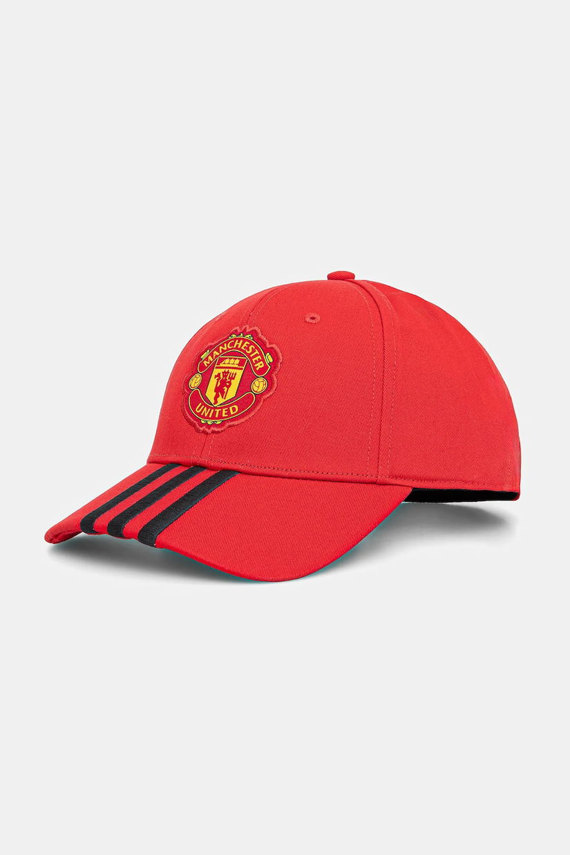 adidas Performance șapcă de baseball din bumbac MANCHESTER UNITED culoarea roșu, JM3052