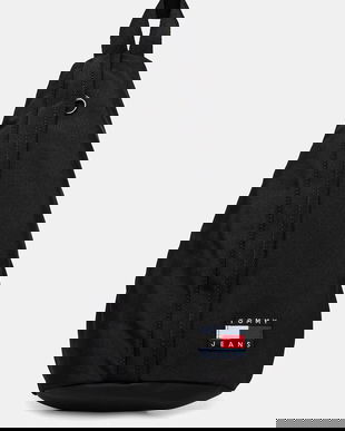Tommy Jeans rucsac culoarea negru, mic, uni, AM0AM13391