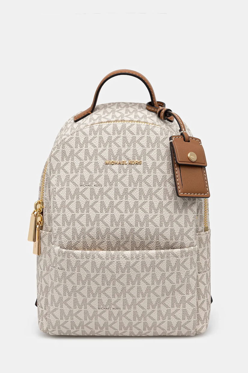 MICHAEL Michael Kors rucsac SABLE culoarea bej, mic, cu imprimeu, 30T5G3XB1B