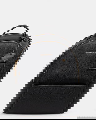 MICHAEL Michael Kors ghiozdan de piele SABLE culoarea negru, mic, uni, 30T5G3XB2L