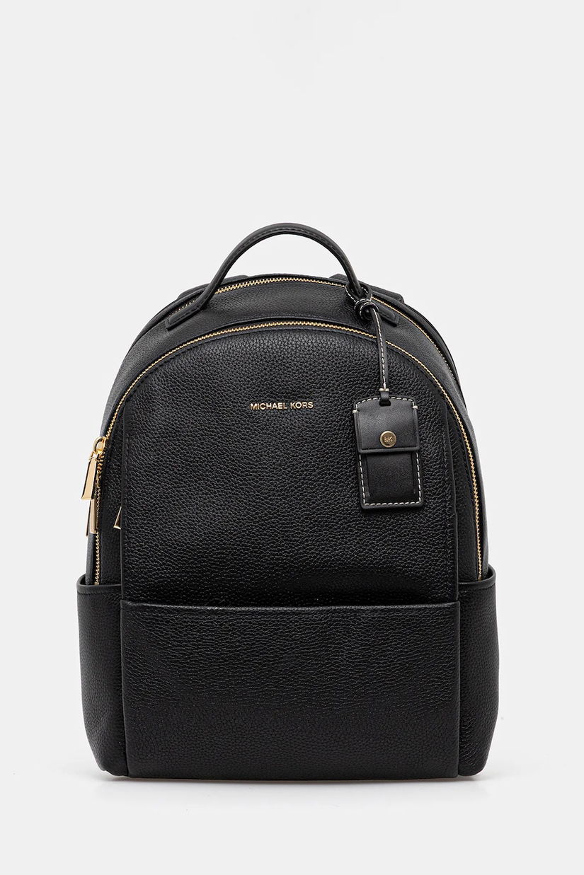 MICHAEL Michael Kors ghiozdan de piele SABLE culoarea negru, mic, uni, 30T5G3XB2L