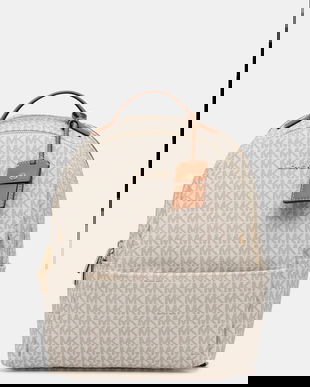 MICHAEL Michael Kors rucsac SABLE culoarea bej, mic, cu imprimeu, 30T5G3XB2B