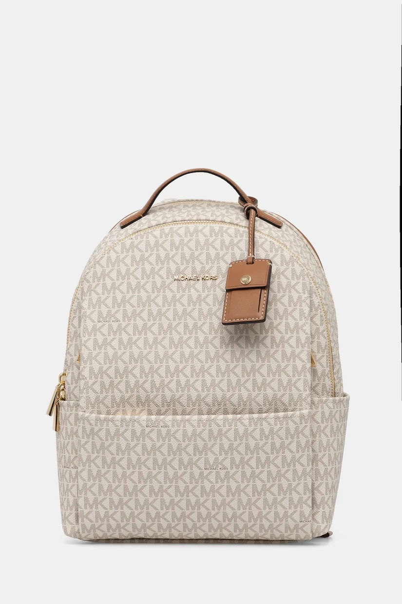 MICHAEL Michael Kors rucsac SABLE culoarea bej, mic, cu imprimeu, 30T5G3XB2B