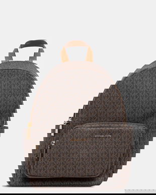 MICHAEL Michael Kors rucsac TANNER culoarea maro, mic, cu imprimeu, 30T5GTNB2B