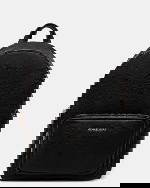 MICHAEL Michael Kors ghiozdan de piele TANNER culoarea negru, mic, uni, 30T5GTNB2L