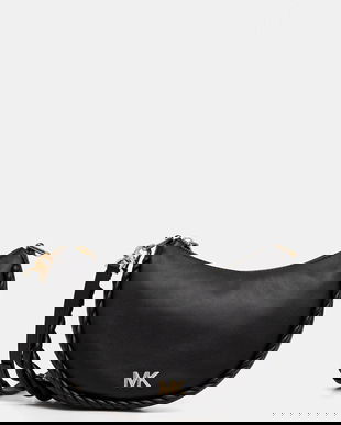 MICHAEL Michael Kors geantă de piele KYLA culoarea negru, 32T5G8QU1L