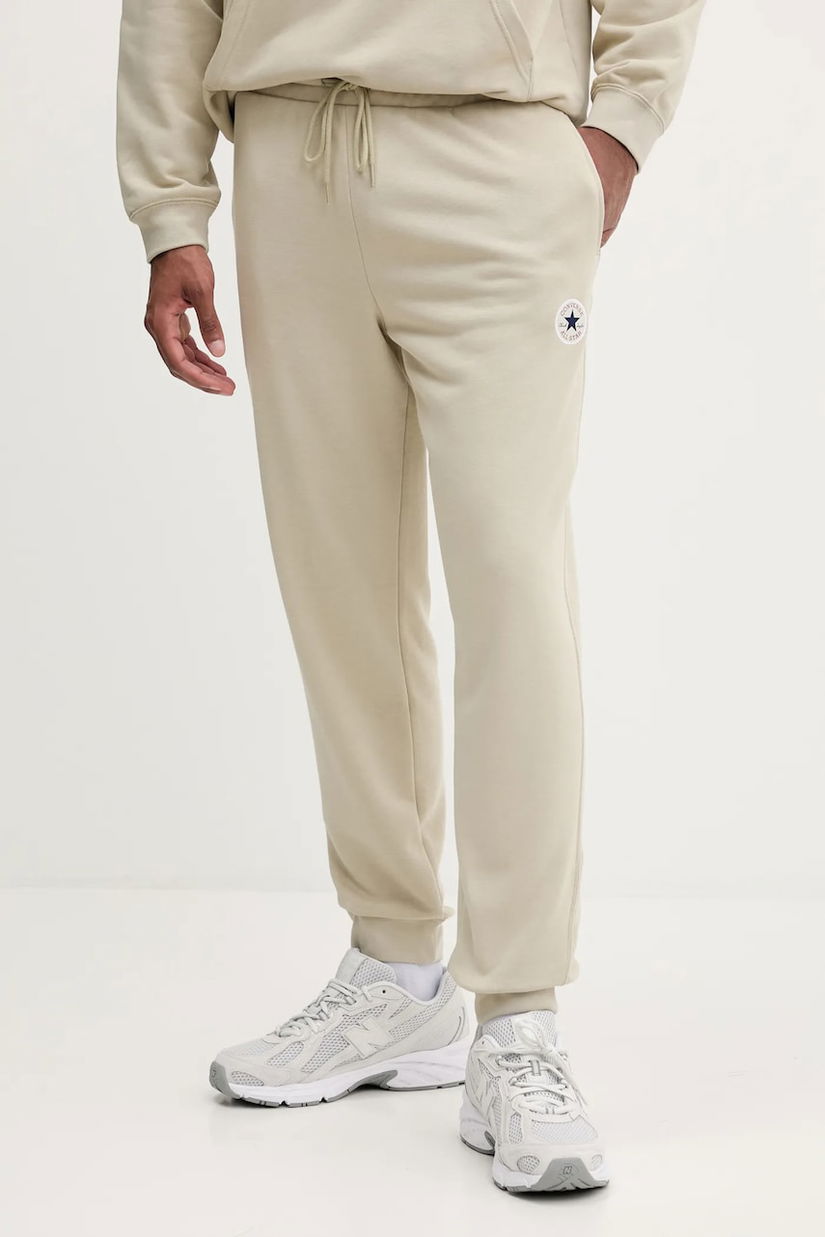Converse pantaloni de trening culoarea bej, uni, 10026982-A09
