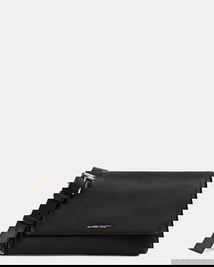 MICHAEL Michael Kors geantă de piele NESSA culoarea negru, 30T5G8ZM3L