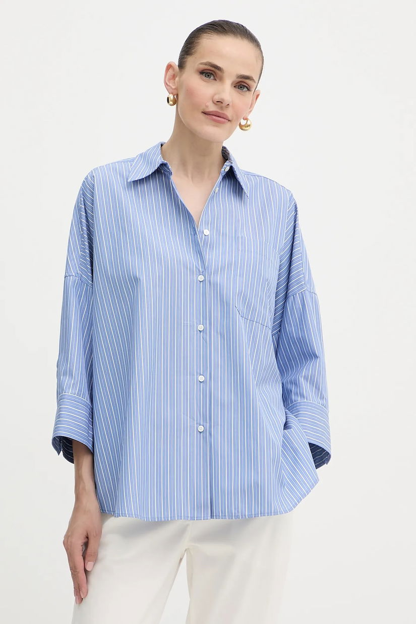Weekend Max Mara cămașă din bumbac ZAVORRA cu guler clasic, relaxed, 2525116121600