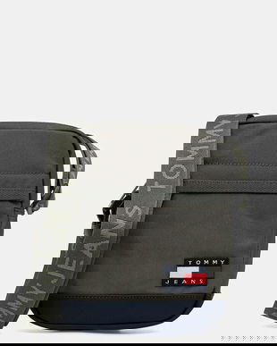 Tommy Jeans borsetă culoarea verde, AM0AM13389