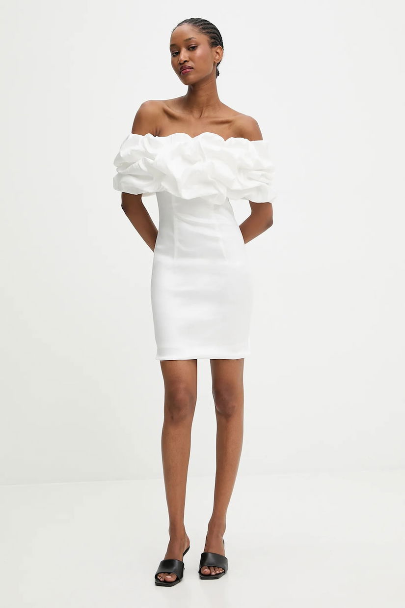 Answear.LAB rochie culoarea alb, mini, mulata