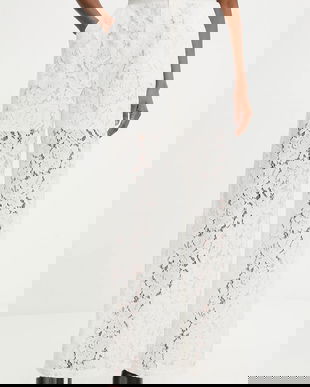 Answear.LAB pantaloni culoarea alb, drept, high waist