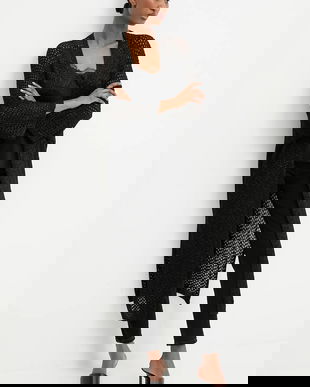 Answear.LAB sacou culoarea negru, oversize, neted