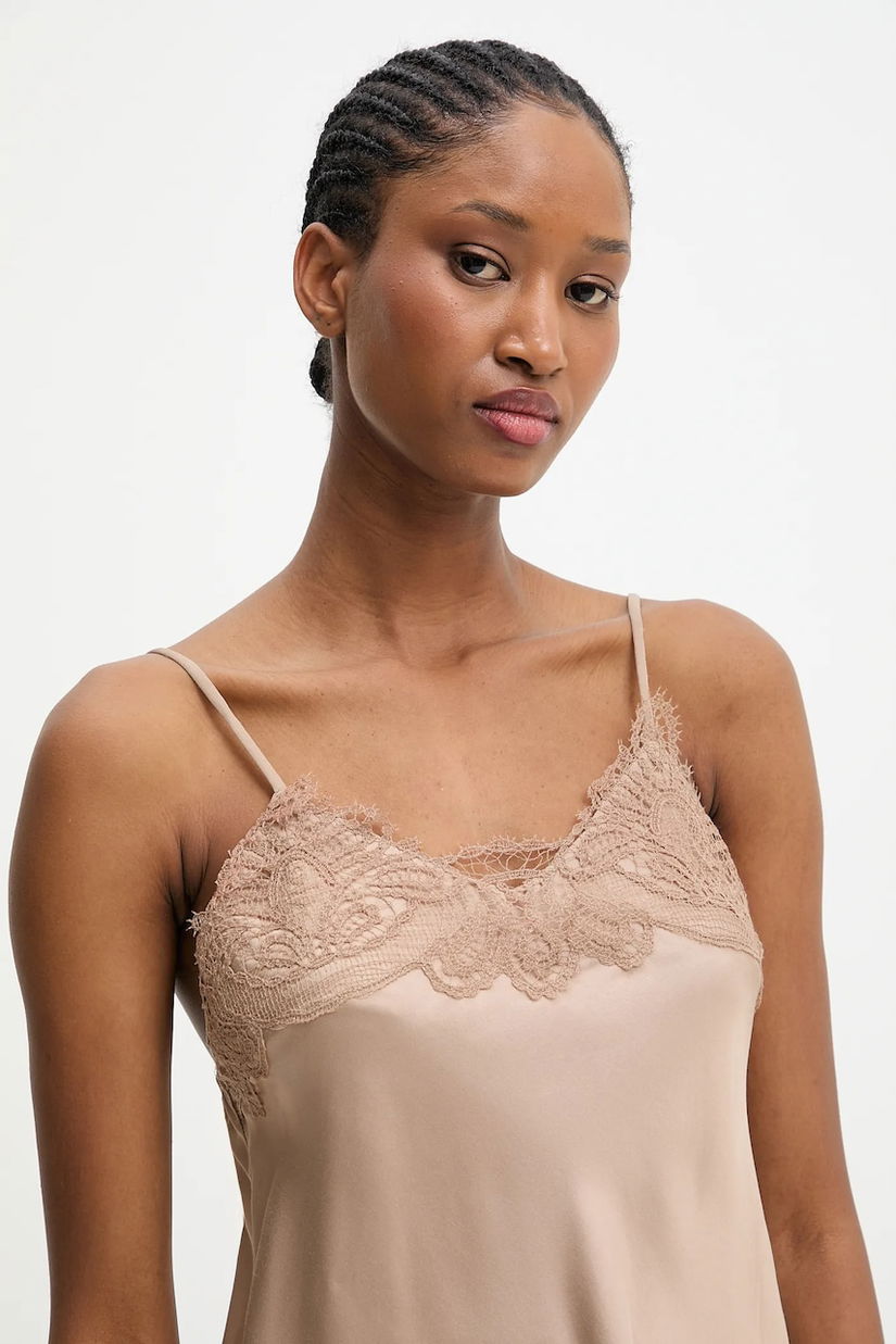 Answear.LAB bluza culoarea maro, neted