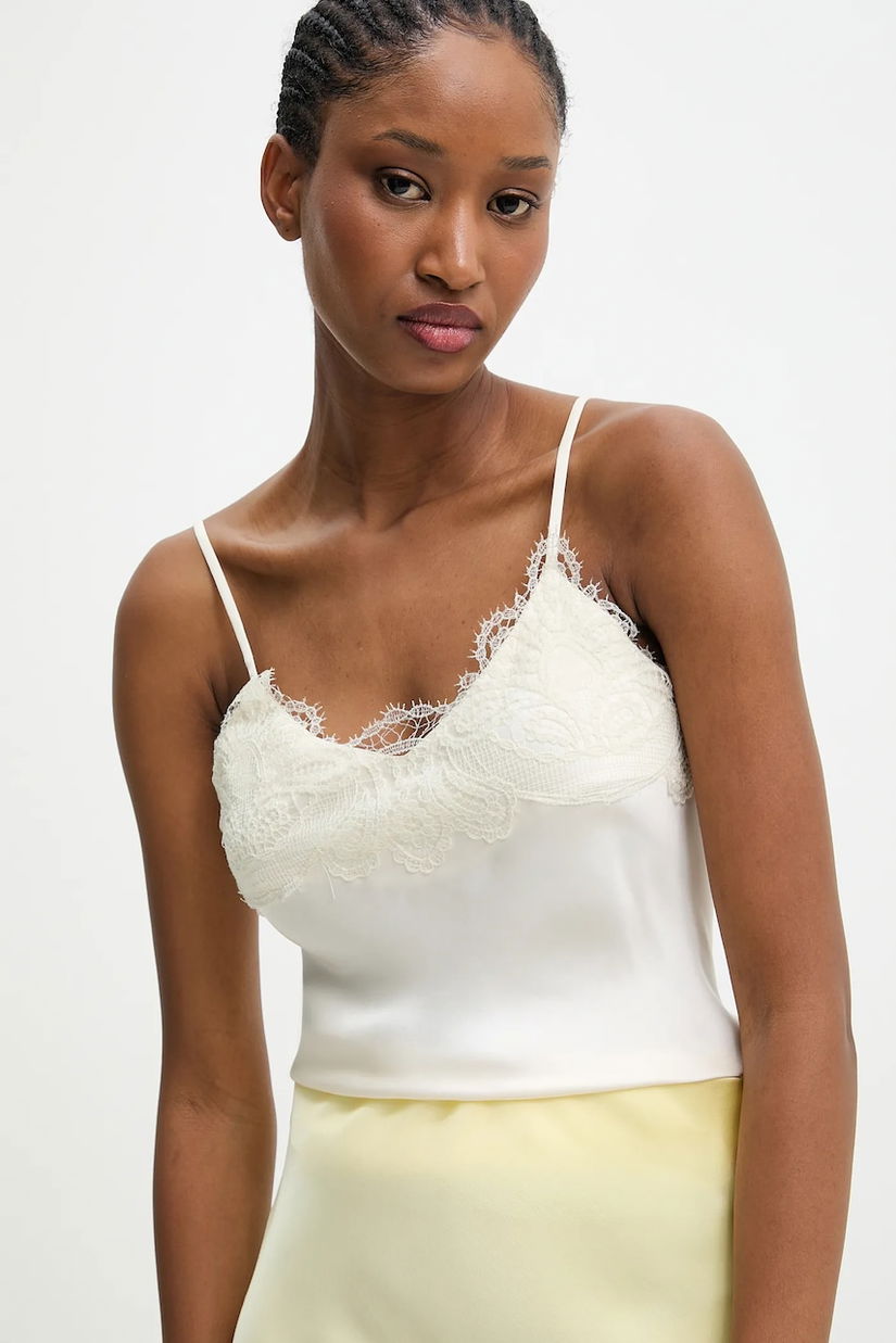 Answear.LAB bluza culoarea bej, neted