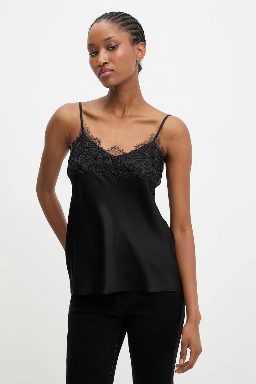 Answear.LAB bluza culoarea negru, neted