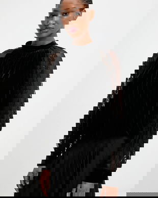 Answear.LAB bluza culoarea negru, neted