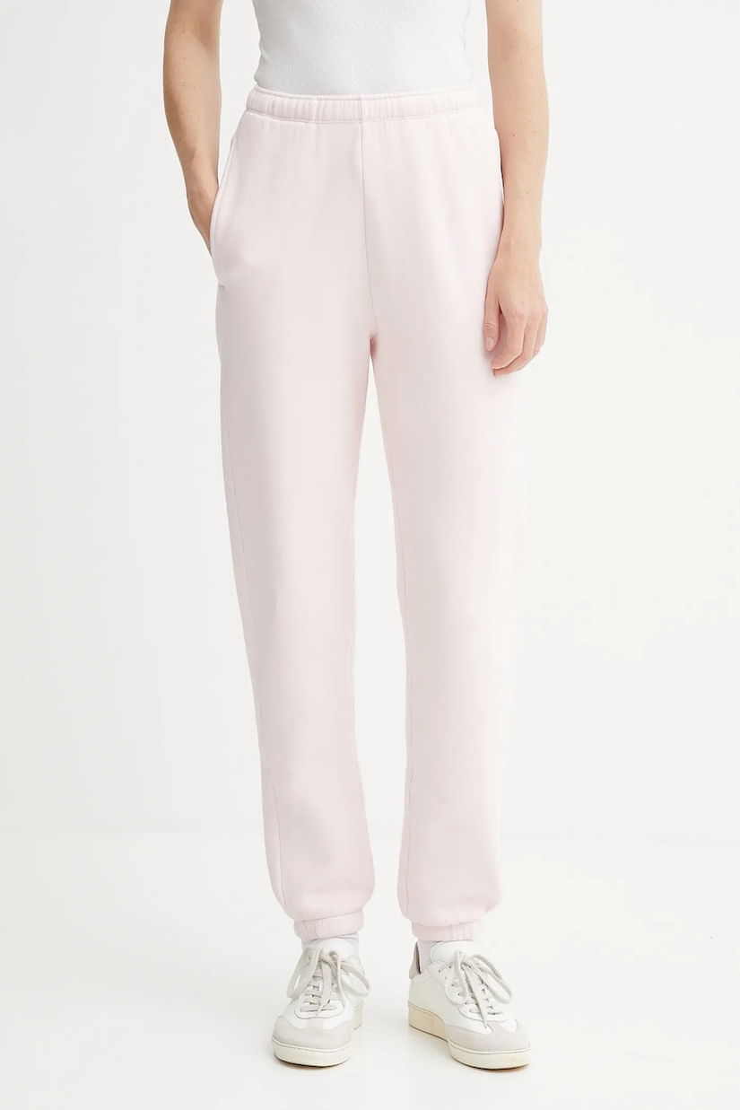 American Vintage pantaloni de trening culoarea roz, uni, IZU05B