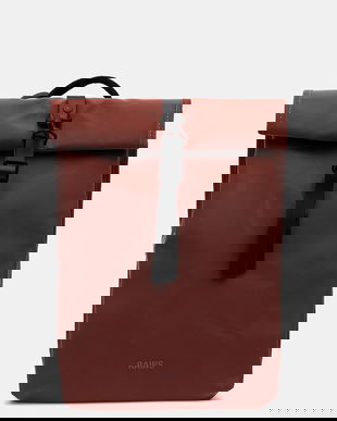 Rains rucsac 13330 Rolltop Rucksack Mini culoarea portocaliu, mare, uni, 13330