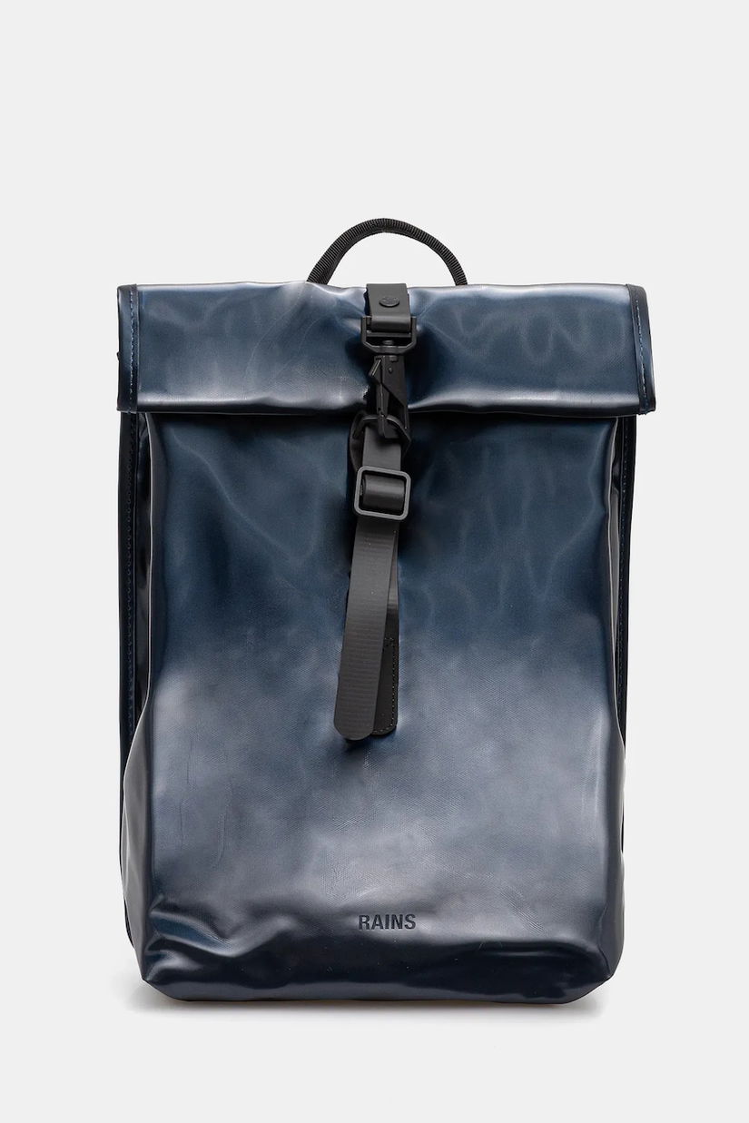 Rains rucsac 13330 Rolltop Rucksack Mini culoarea bleumarin, mare, uni, 13330