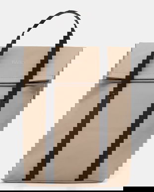 Rains rucsac 12940 2 Way Tote Backpack culoarea bej, mare, uni, 12940