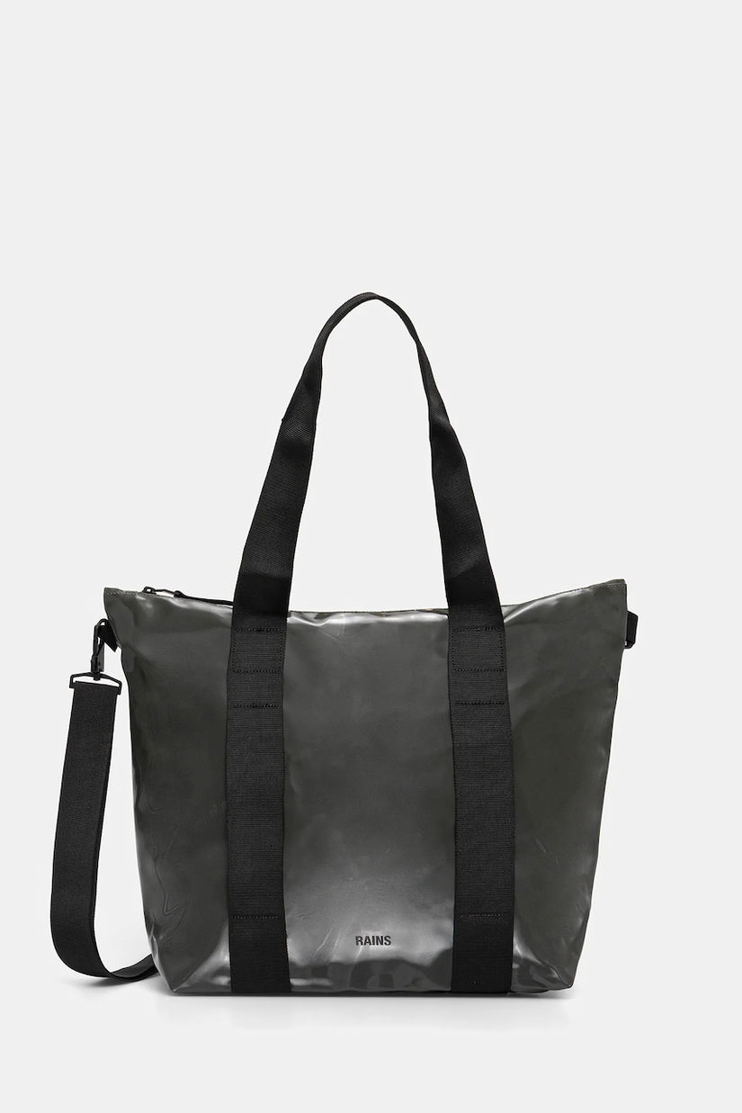 Rains poșetă 14160 Tote Bag Mini culoarea verde, 14160