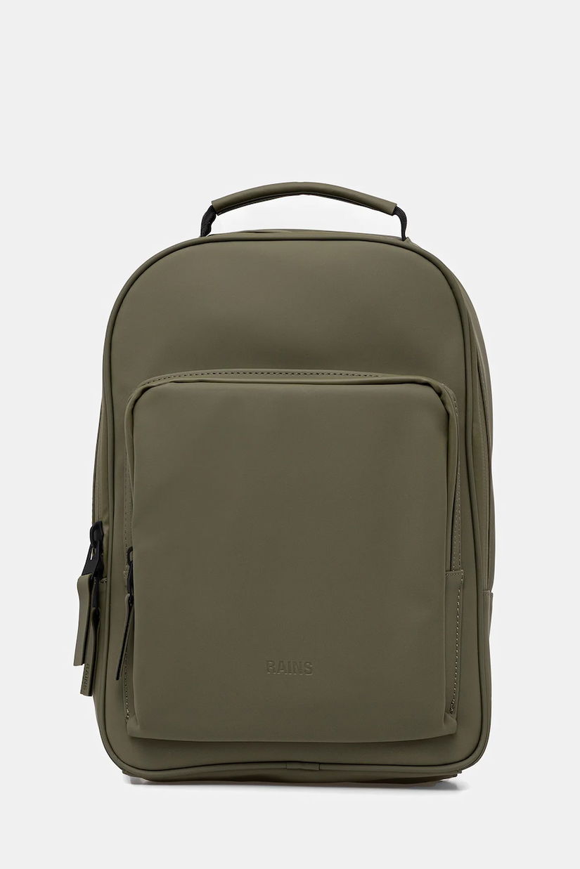 Rains rucsac 13260 Book Daypack culoarea verde, mare, uni, 13260
