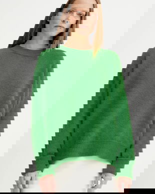 American Vintage pulover de lână culoarea verde, VITO18E