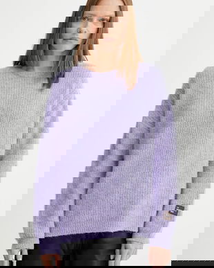 American Vintage pulover din amestec de lână culoarea violet, călduros, EAST18U