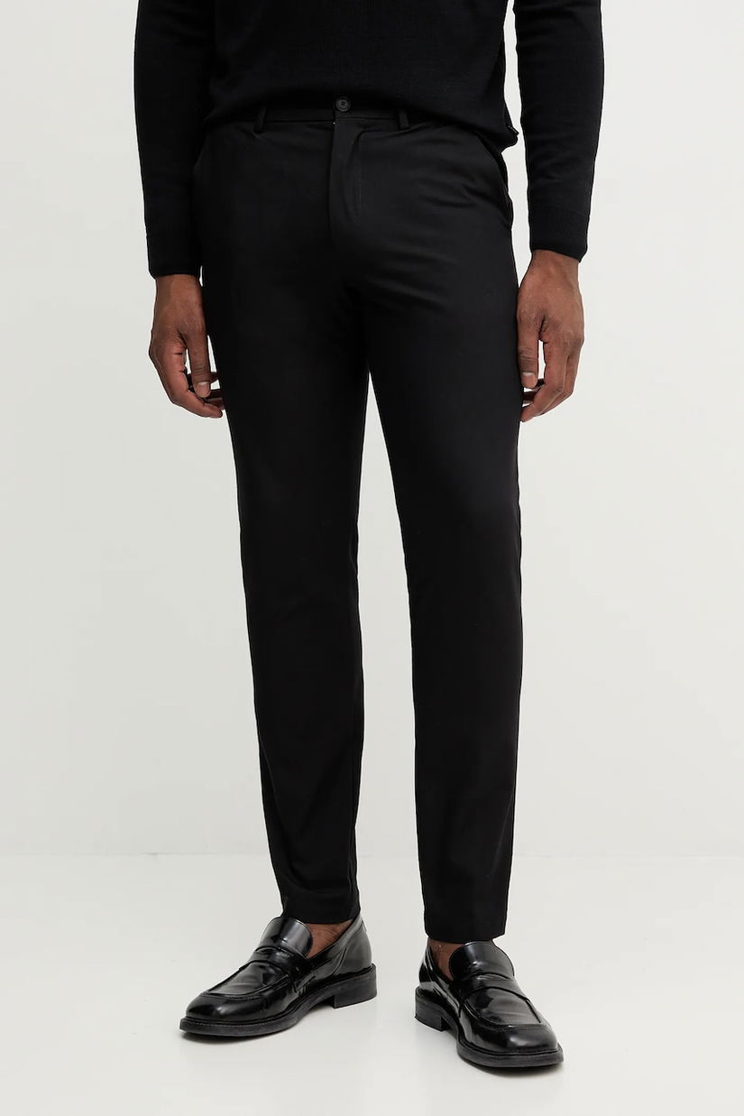 BOSS pantaloni culoarea negru, cu fason chinos, 50543945