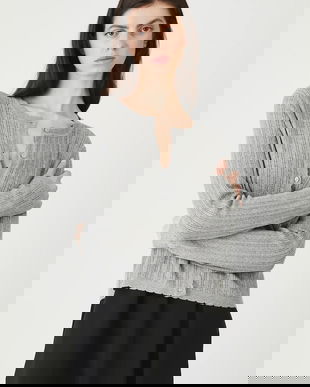 Medicine cardigan culoarea gri, light