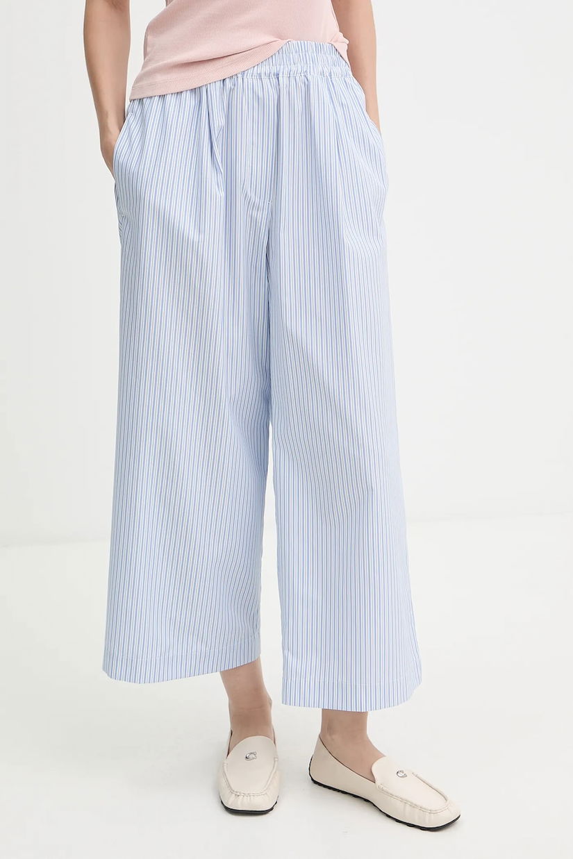 Weekend Max Mara pantaloni de bumbac FLEUR lat, high waist, 2525136021600